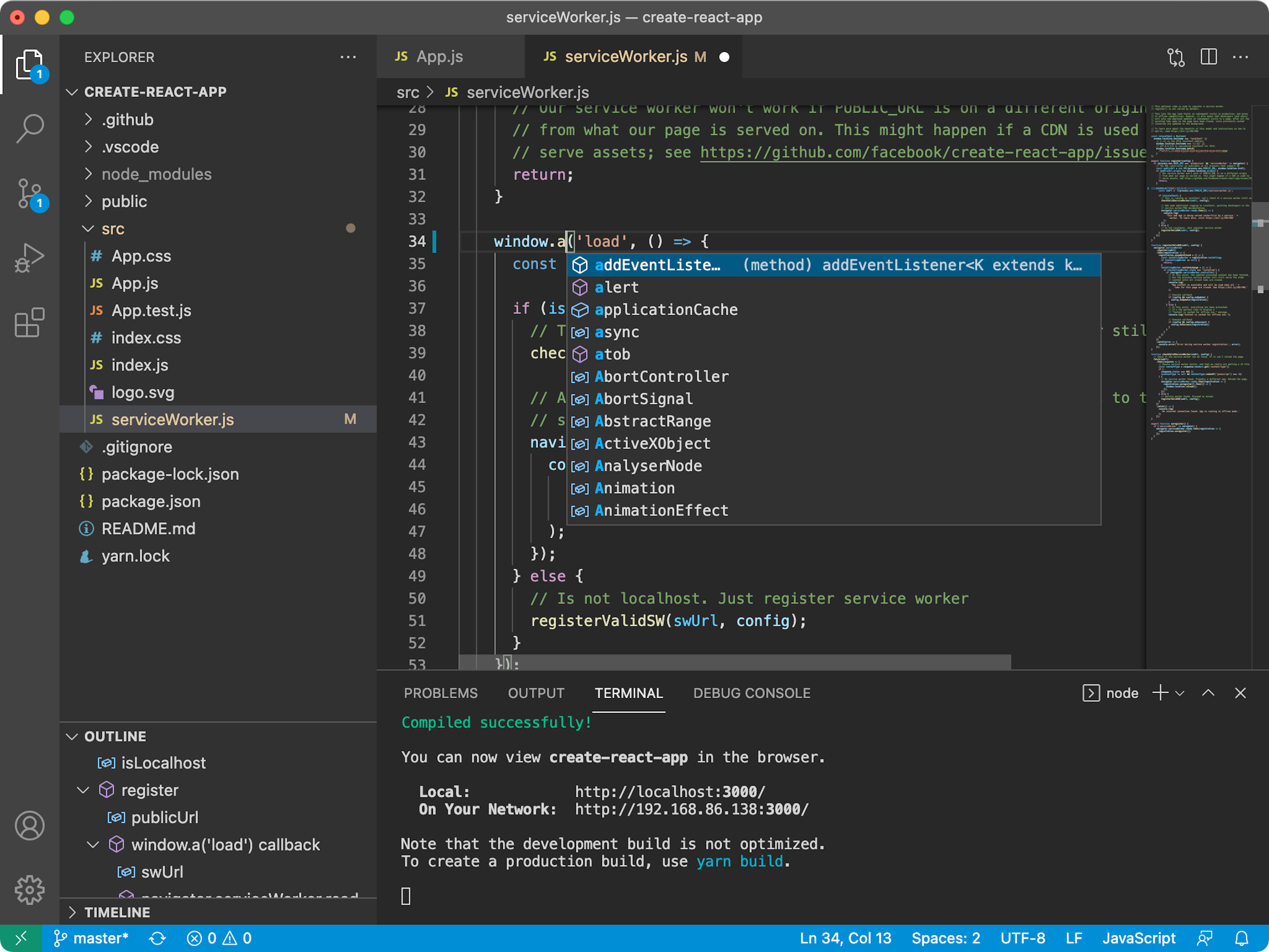 A screenshot of VS Code